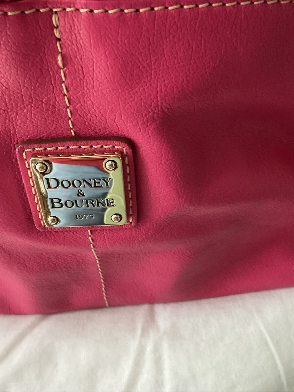 Dooney & Bourke Hot Pink Leather Shoulder Bag - Picture 6 of 9